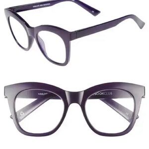 The Book Club Harlots Bed Glasses in Purple